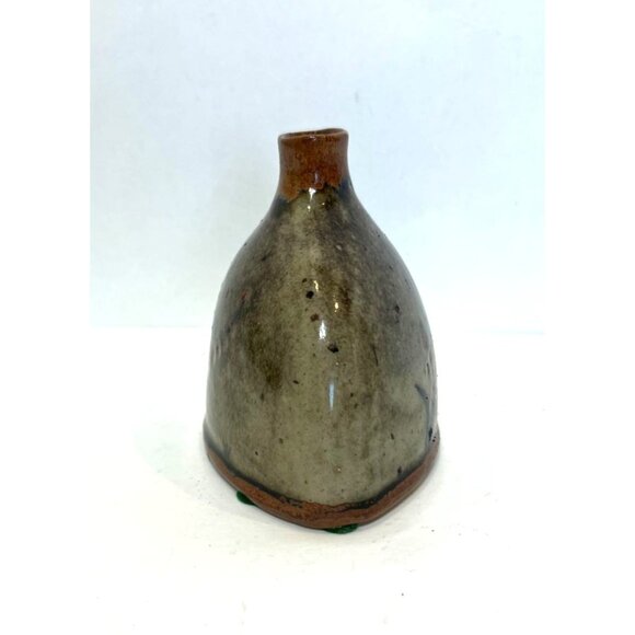 Vintage Studio Art Frog Bud Vase High Gloss Ceramic Floral Detailing Felt Pads - Picture 2 of 7